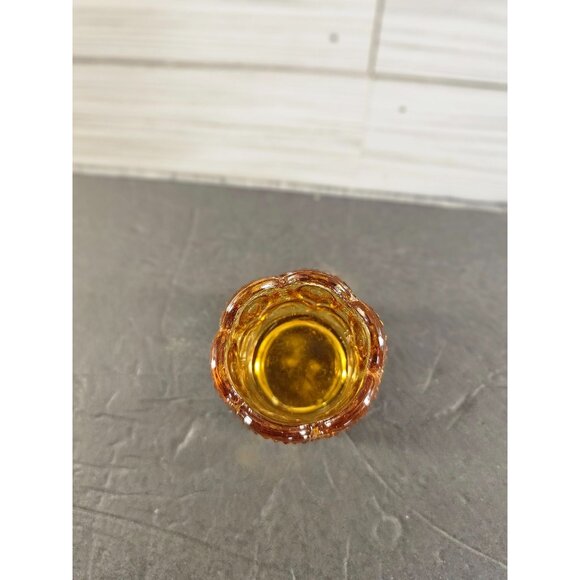 L E Smith Moon and Stars Amber Toothpick Holder - Picture 4 of 6